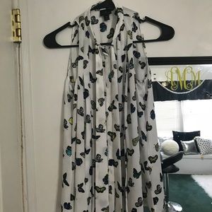 butterfly sleeveless tunic